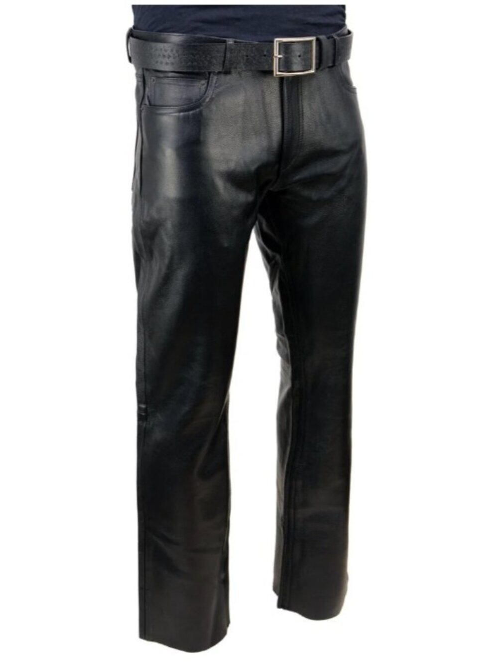 NWOT Milwaukee Leather Classic 5 Pocket Leather Motorcycle Pants LKM5790 BLK 40